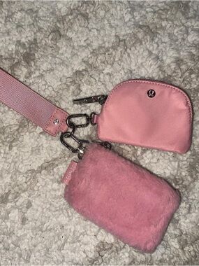 lululemon athletica Pink Mini Zip Pouch Wristlet